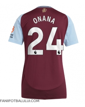 Aston Villa Amadou Onana #24 Tricou Fotbal Replică 2024-25 Femei Acasa